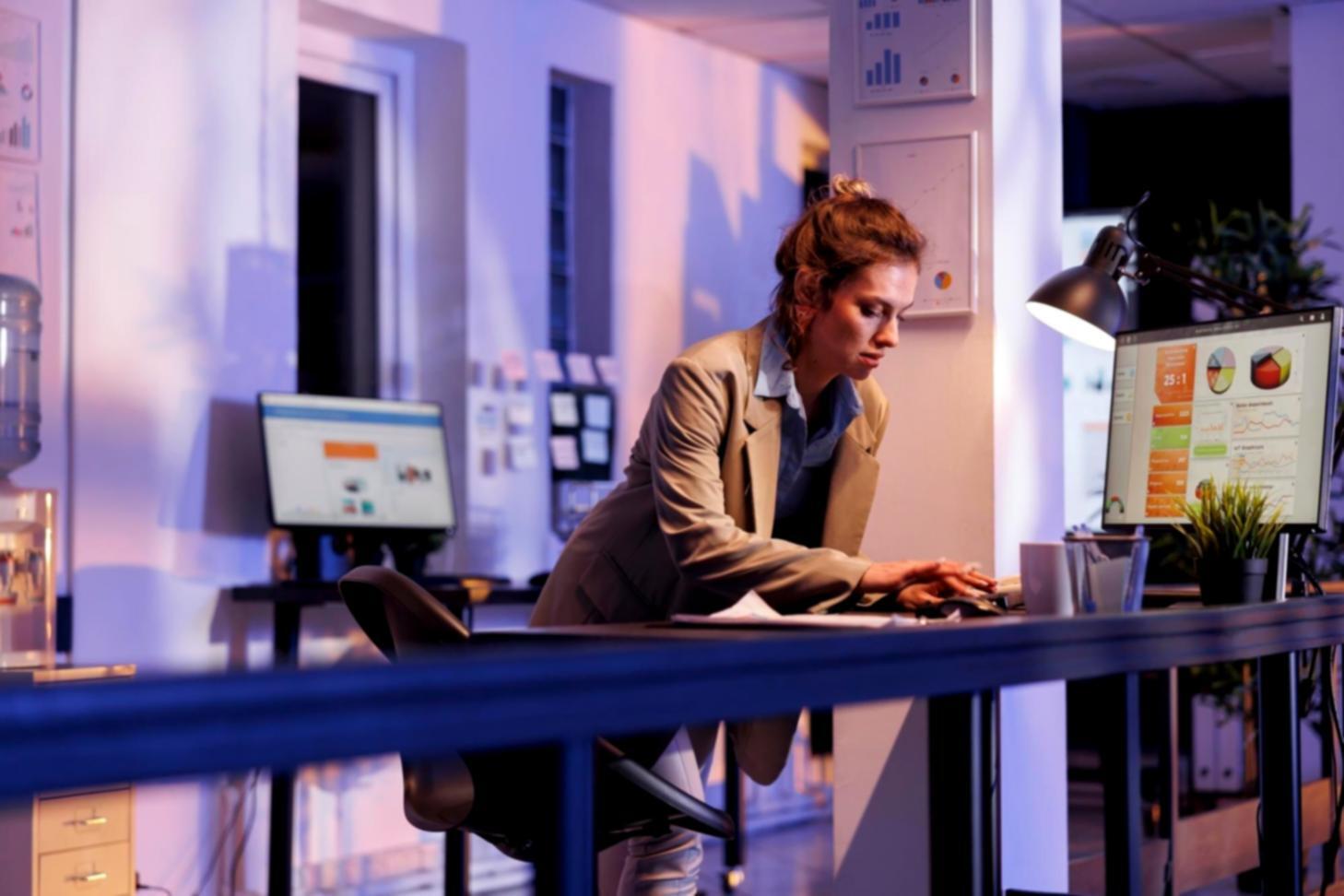 Professional workspace showing voice assistant development process